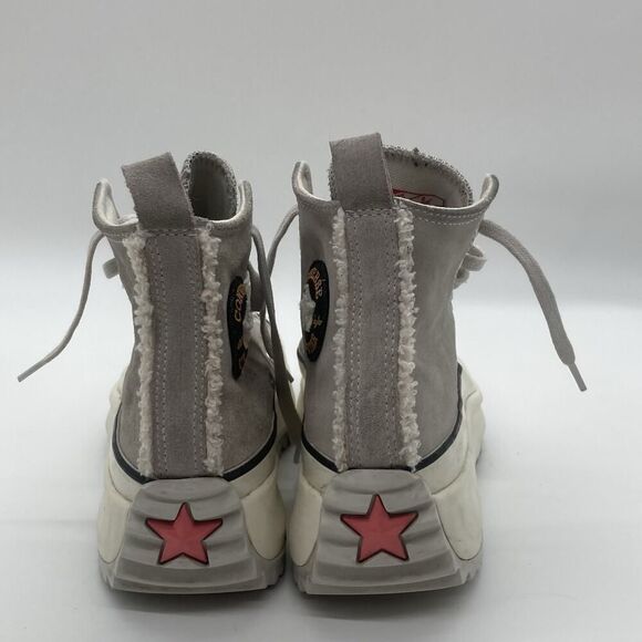 Womens Size 9.5 Converse Run Star Hike Hi Sherpa Trim Gray Suede Sneakers Shoes - Picture 7 of 9